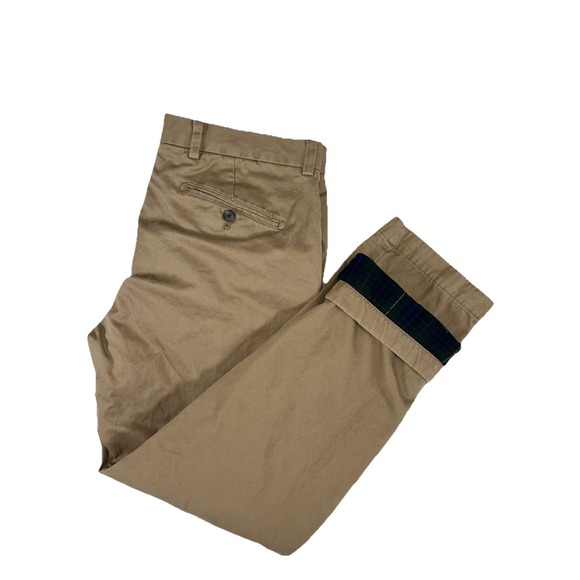 Brooks Brothers Red Fleece Chino Pants Mens 36x32 Brown Cotton Stretch Straight - Picture 1 of 10